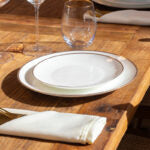 Signature Gold Rim Dinner Plate 10.5″