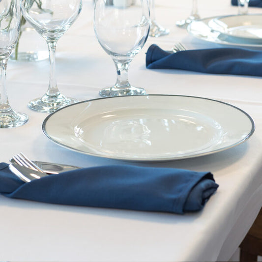 Silver Rim Dinner Plate 10.5″