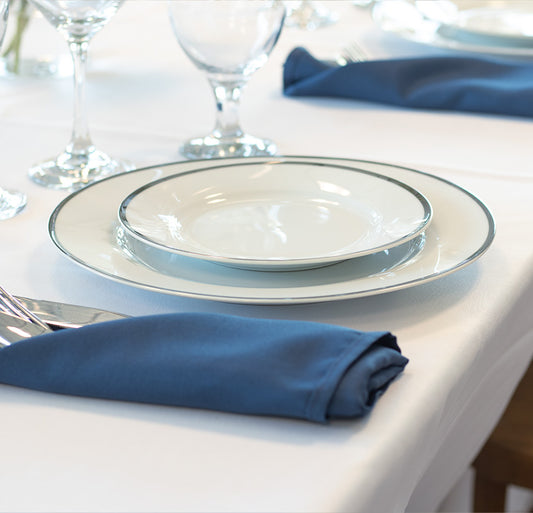 Silver Rim Salad Plate 7.5″