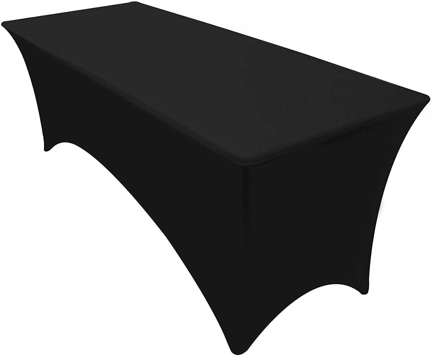 6 ft. Rectangular Spandex in Black
