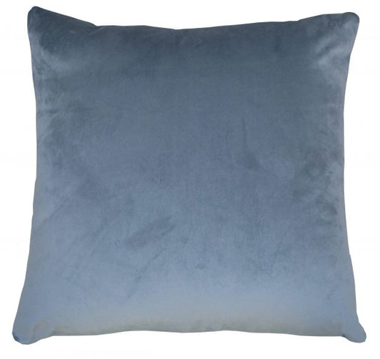 Steel Blue Velvet Pillow