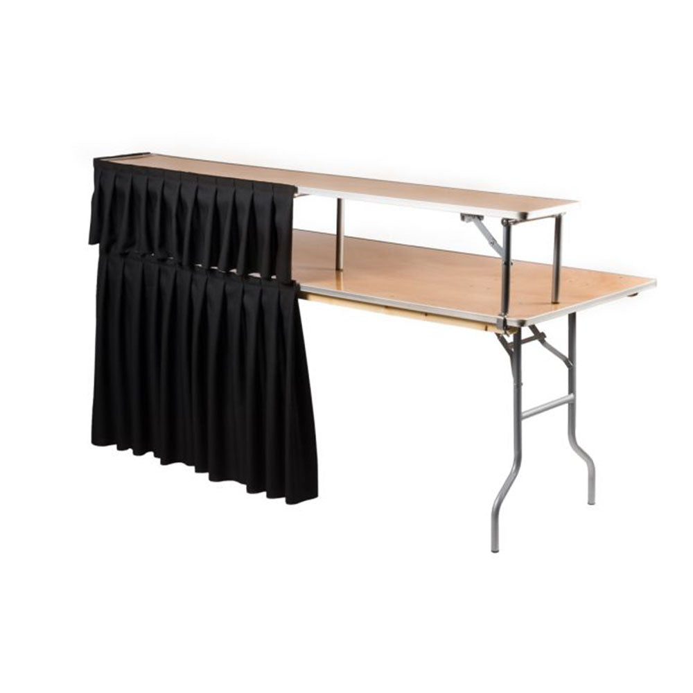 Table Top Bar with White Skirt 6 ft.