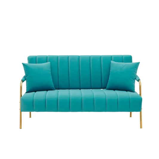 Teal Trevi Love Seat