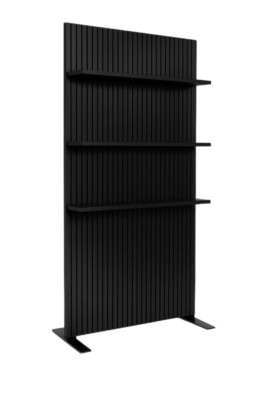 The Ridge Bar Back W/ Shelves – Black