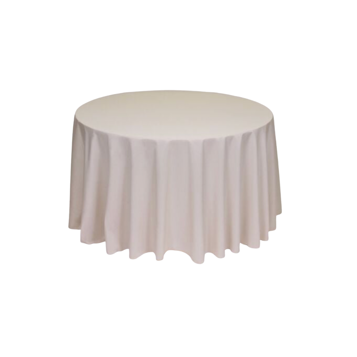 Tan Polyester 120" Round Tablecloth Linen