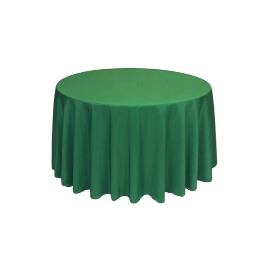 Moss Polyester 96" Round Tablecloth Linen