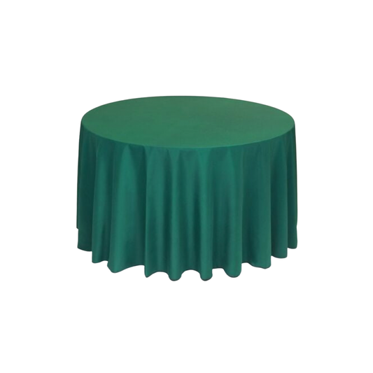 Hunter Green Polyester 60" x 120" Rectangle Tablecloth Linen