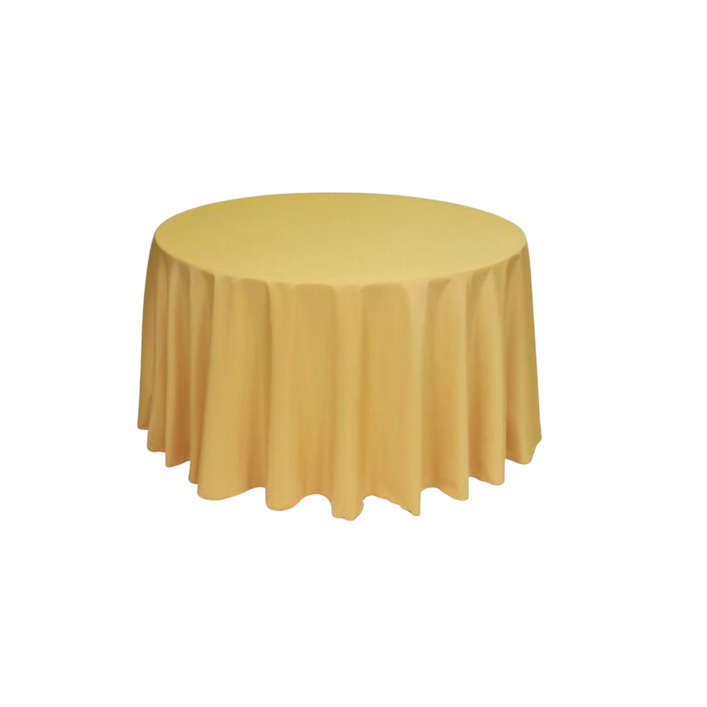 Gold Polyester 90" x 132" Rectangle Tablecloth Linen