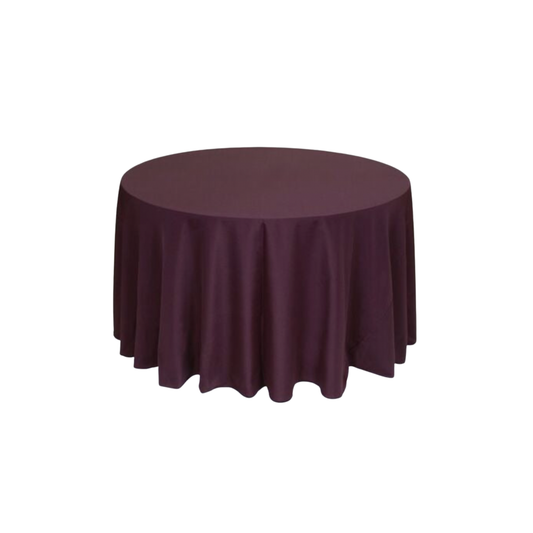 Eggplant Polyester 108" Round Tablecloth Linen