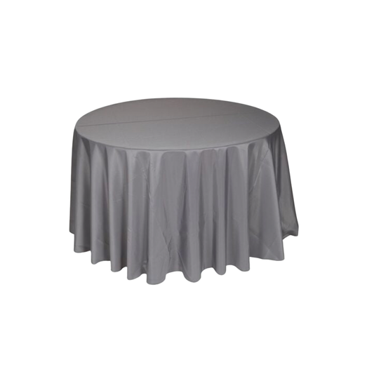 Charcoal Polyester 90" x 156" Rectangle Tablecloth Linen