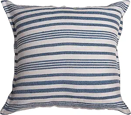 Woven Navy Stripe Pillow