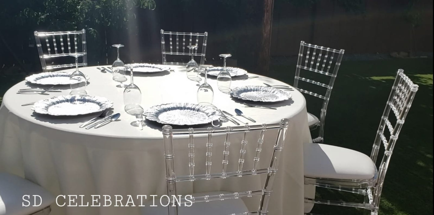 Crystal Chiavari With Leather Cushion