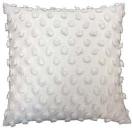 White Pom Pillow – Square