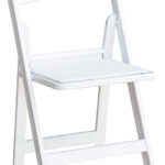 White Resin Folding Chair