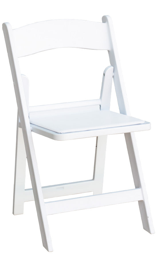 White Resin Folding Chair