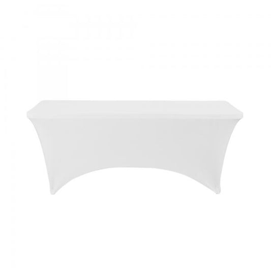 6 ft. Rectangular Spandex in White