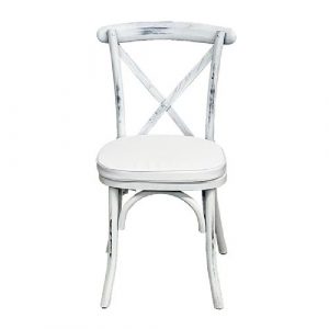 White Vineyard Cross Back Chair