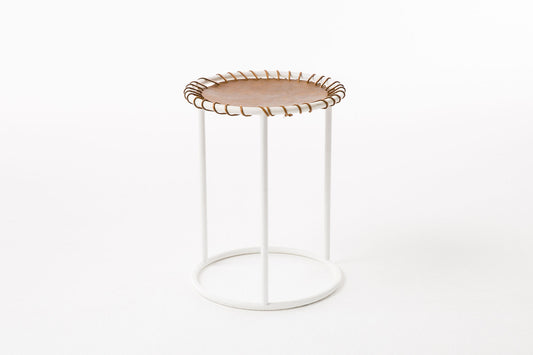 Round Leather Stool