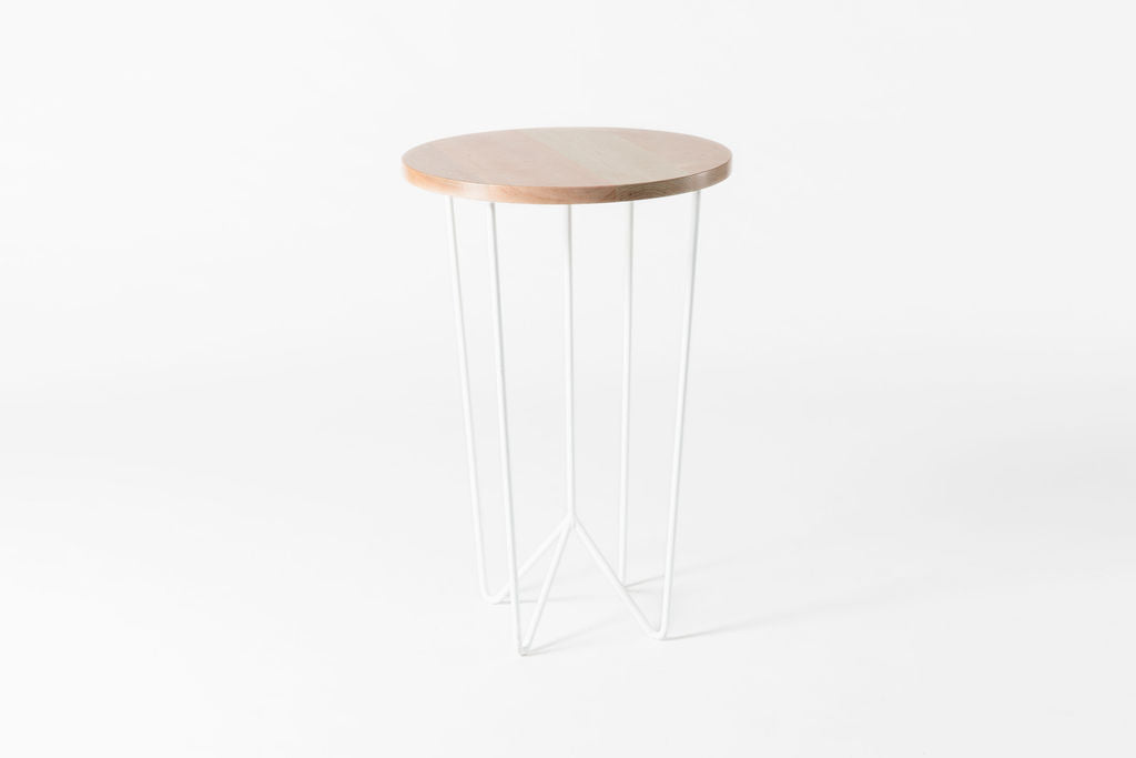 White Highboy Bar Table