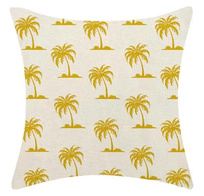 Yellow Palm Pillow