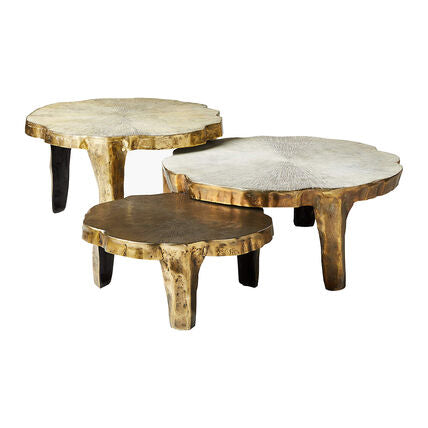 Brass Birch Table Set