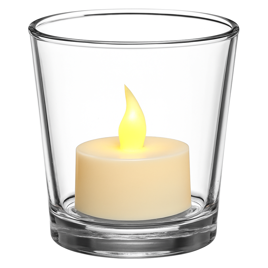 Glass Votive & LED Candle Combo
