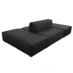 Black Armless Island Bench