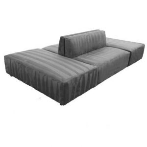 Gray Armless Island Bench