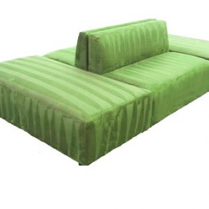 Lime Green Armless Island Bench