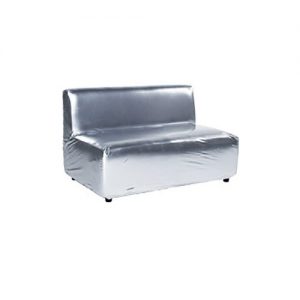 Silver Armless Sofa 8'