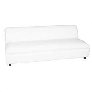 White Armless Sofa 8'