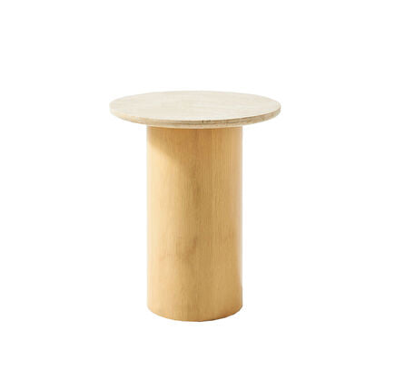 Anya Travertine & Wood Table