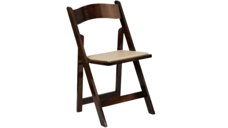 Padded Wood Folding Chair - Fruitwood