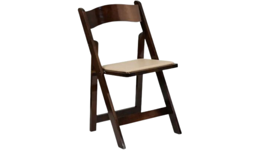 Padded Wood Folding Chair - Fruitwood