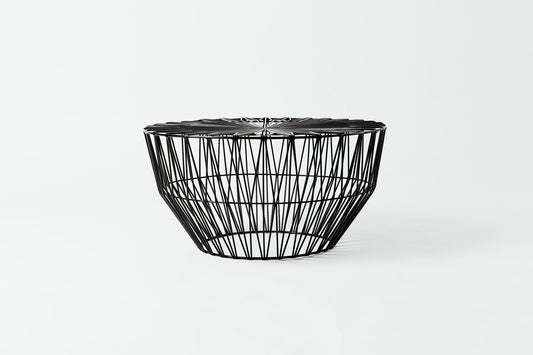 Black Bend Wire Ottoman