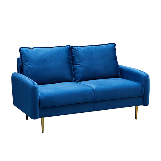 Blue Velvet Love Seat
