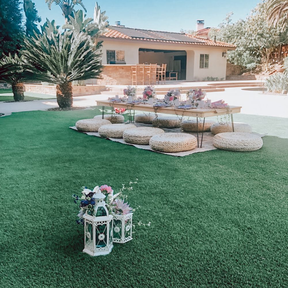 8' Hairpin Honey Coffee Table