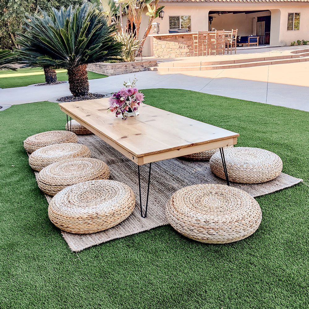 Large Rattan Floor Pillow