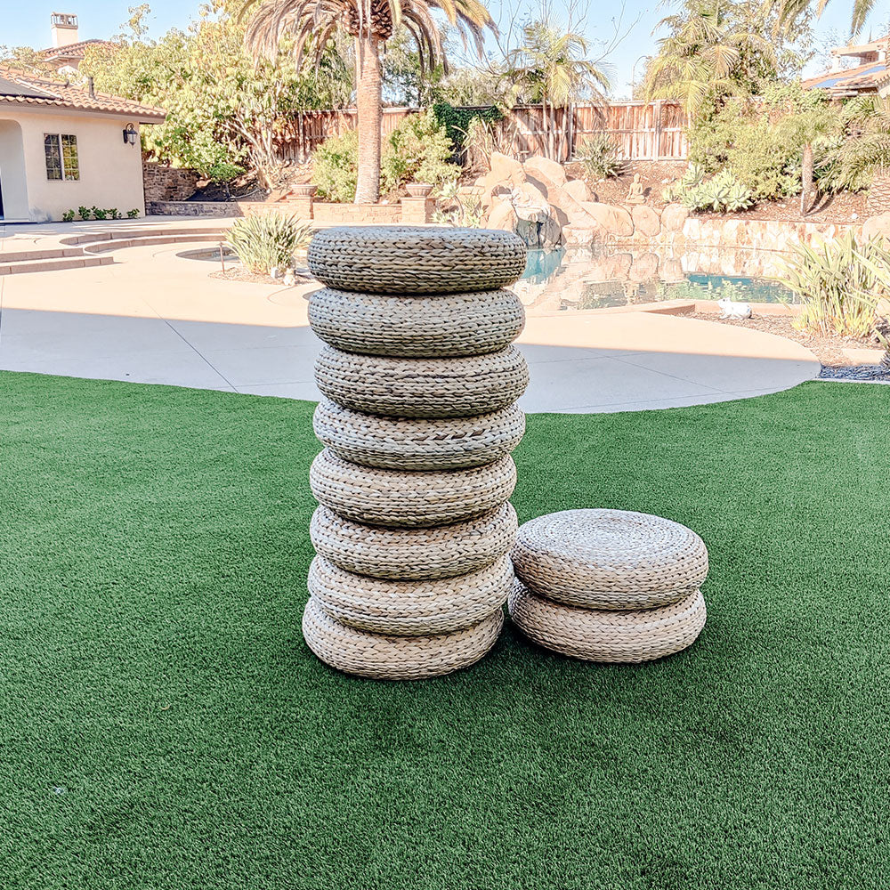 Large Rattan Floor Pillow