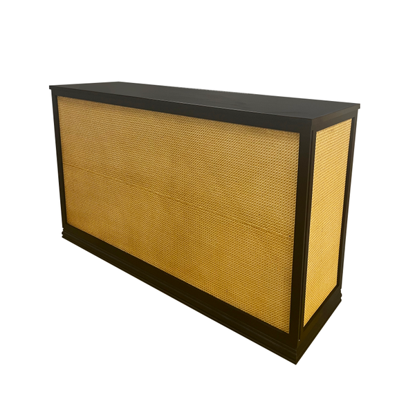 Black with Brown Wood Bar