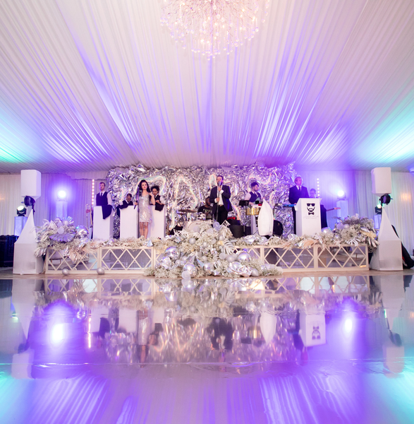 White Lattice Stage Surround