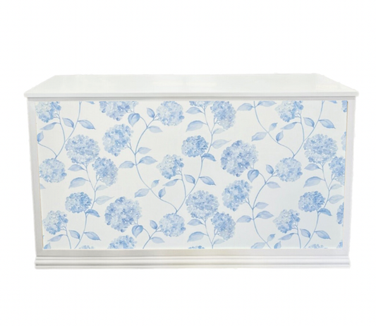 White Blue Flower Bar