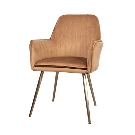Caramel Velvet Chair