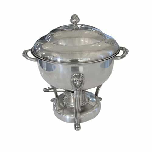 8 Qt. Silver-Plated Round Chafing Dish