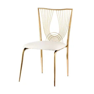 Gold Violin White Cushion