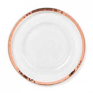 Rose Gold Rim Charger