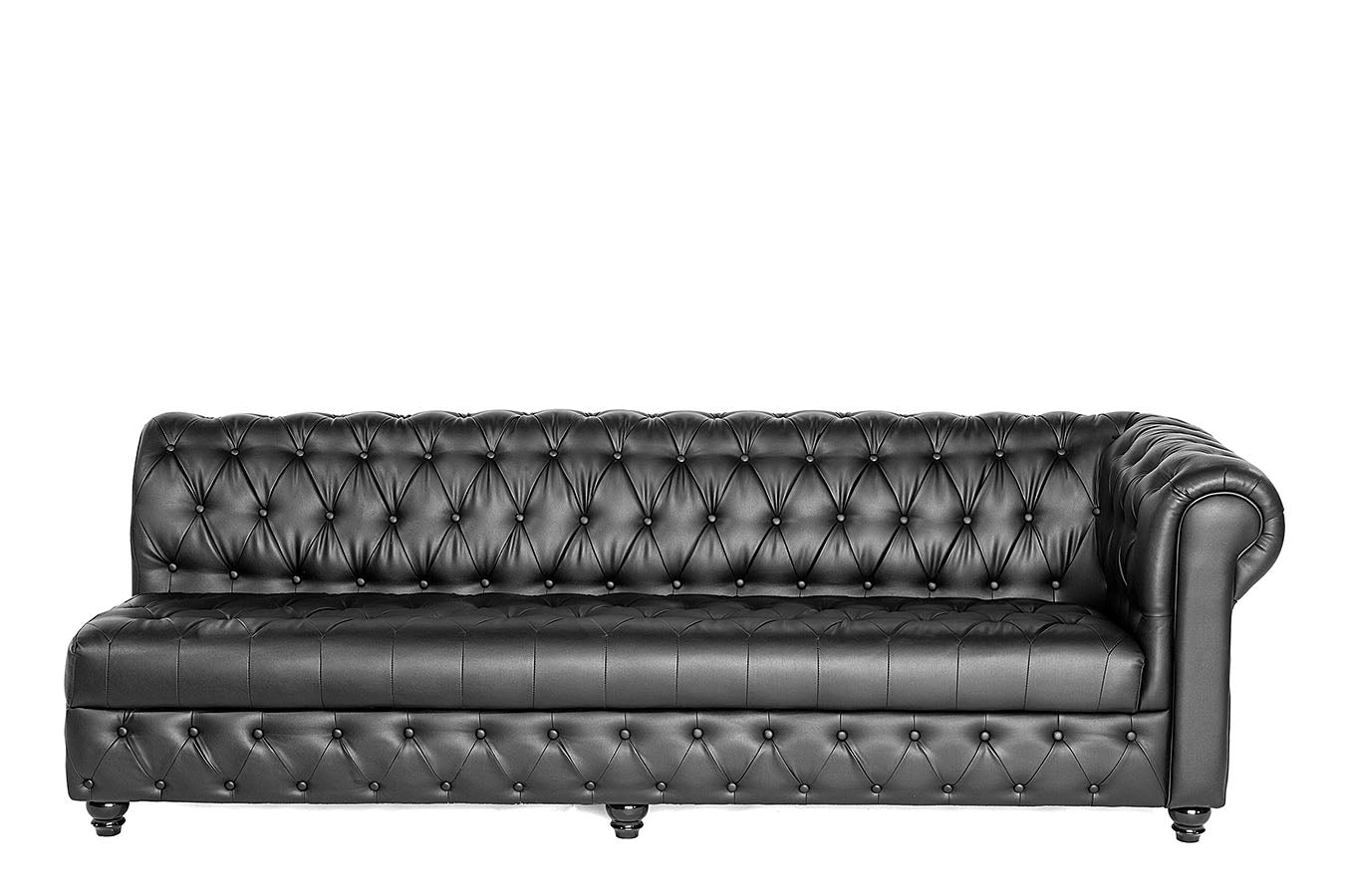 16' Chesterfield Sofa Black