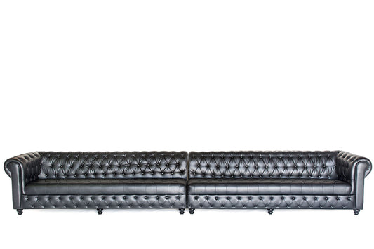 16' Chesterfield Sofa Black