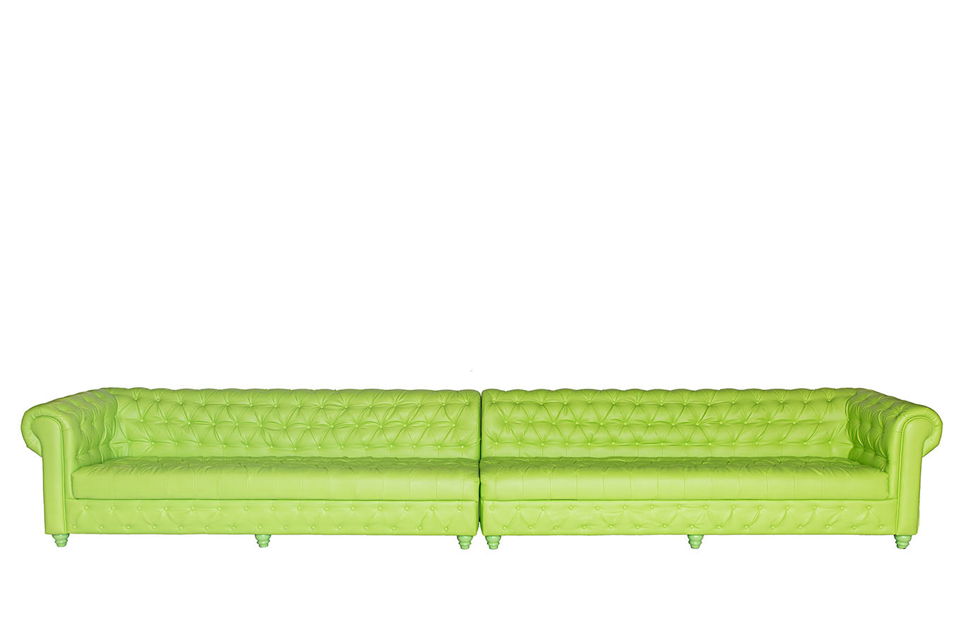 16' Chesterfield Sofa Lime Green