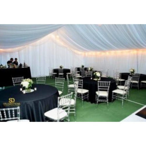 Crystal Chiavari With Leather Cushion